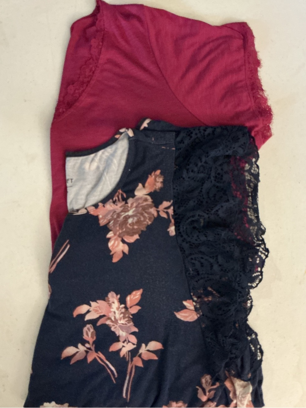 Torrid Size 3 Lace Trim Top Bundle Burgundy Floral Plus 3X